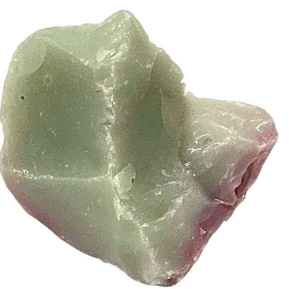 Lime Green Pink Layered Art Glass Cullet Slag Glass #5L5 - Picture 5 of 6